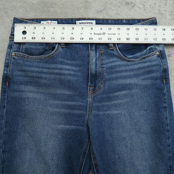 VIGOSS Jeans Women's Size 29 Mid-Rise Ace Straight Denim 29" Inseam Distressed - Picture 15 of 16
